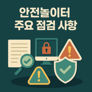 안전놀이터 주요 점검 사항