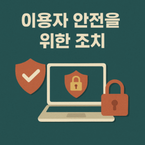 이용자 안전을 위한 조치